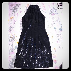 Vintage Cache black sequin cocktail dress